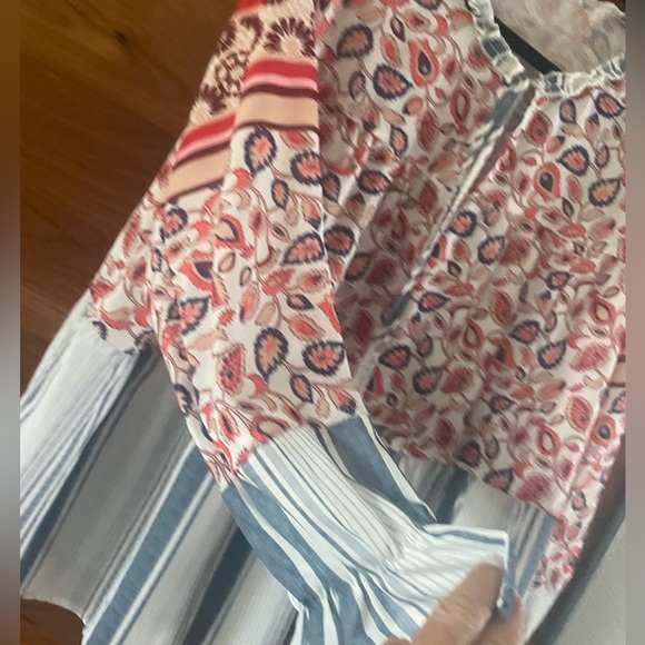 Boho mixed fabric blouse - Picture 5 of 5